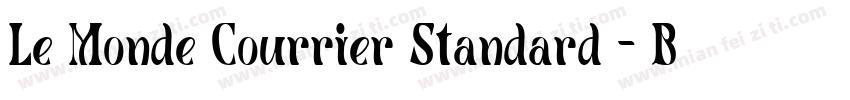 Le Monde Courrier Standard - Bold字体转换